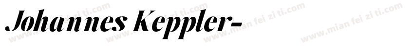 Johannes Keppler字体转换